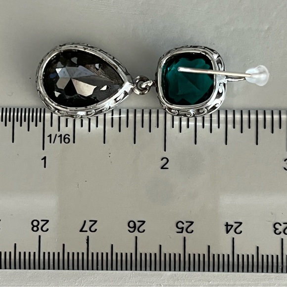 SOLD SOLD Brighton Graceful French Wire Earrings Tear Drop Faceted Swarovski - Picture 8 of 12